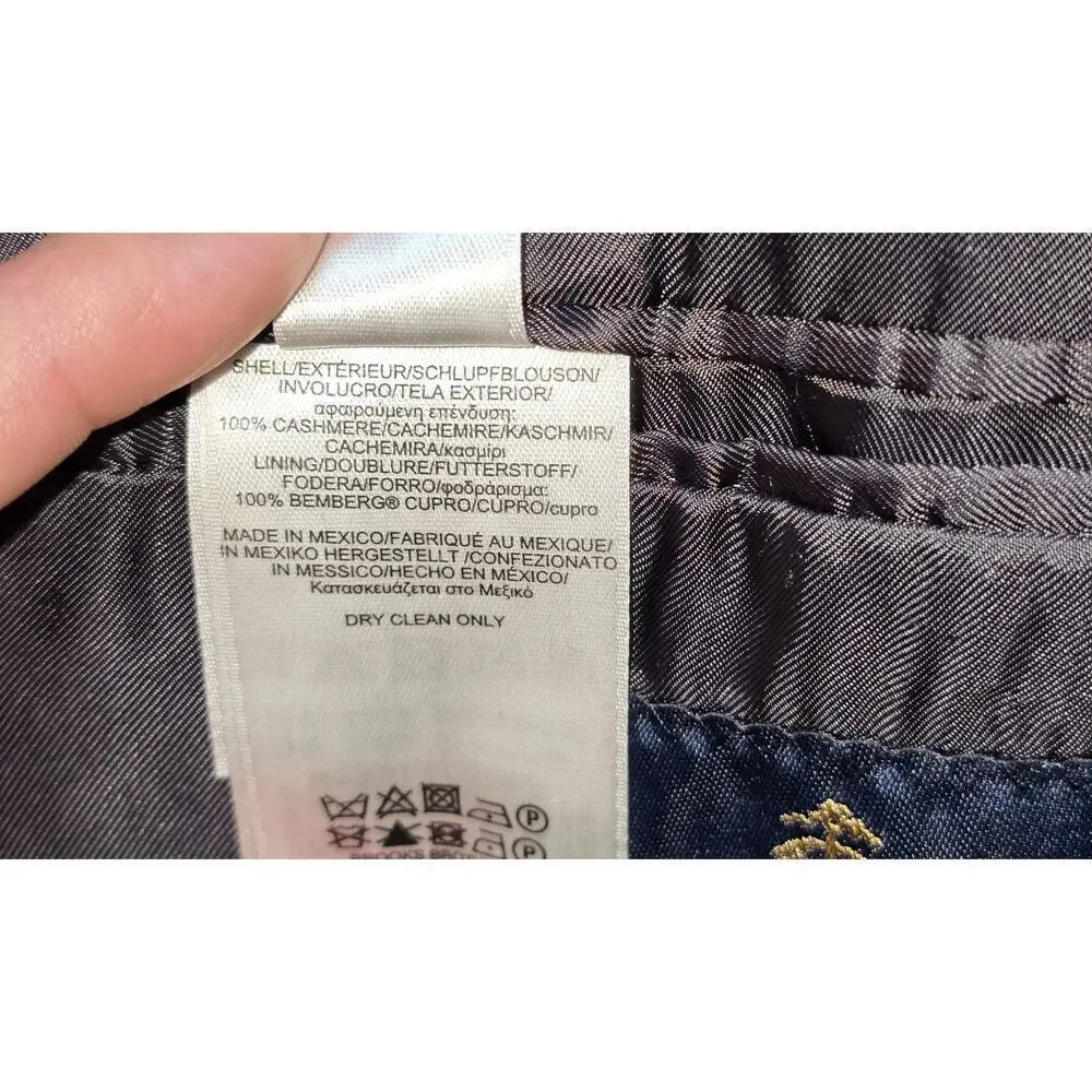 Brooks Brothers Fitzgerald Fit Blazer 48R- 100% Italian Cashmere Tollegno 1900